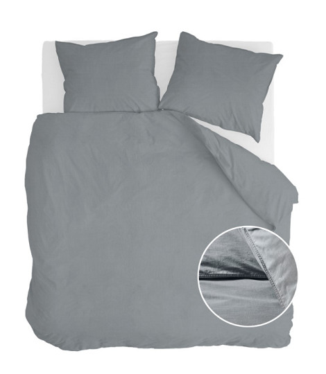 Walra Dekbedovertrek Vintage Cotton Elephant Grey