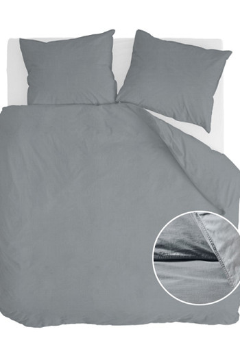 Walra Dekbedovertrek Vintage Cotton Elephant Grey