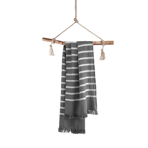 Fouta Sunny Stripes Antraciet