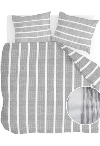 Walra Dekbedovertrek Stripe Along Antraciet