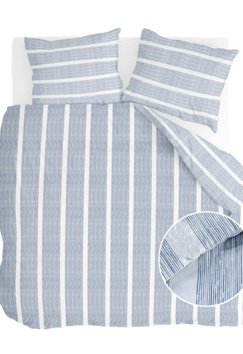 Walra Dekbedovertrek Stripe Along Blauw