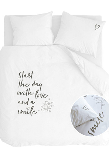 Walra Dekbedovertrek Smile With Love Wit