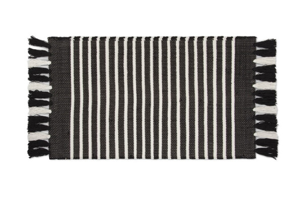 Walra Badmat Stripes & Structure Antraciet/ Wit