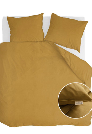 Walra Dekbedovertrek Vintage Cotton Honey Mustard
