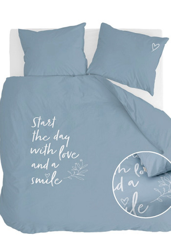 Walra Dekbedovertrek Smile With Love Jeans Blauw