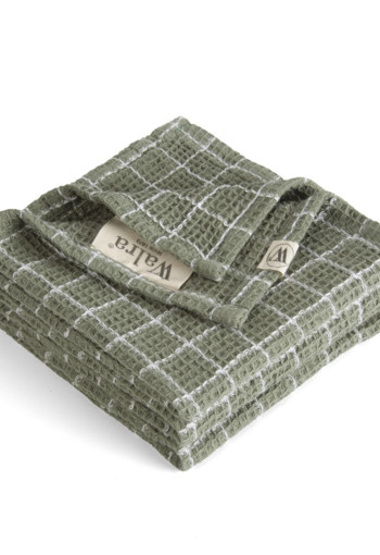 Walra Vaatdoek Dry with Cubes Legergroen