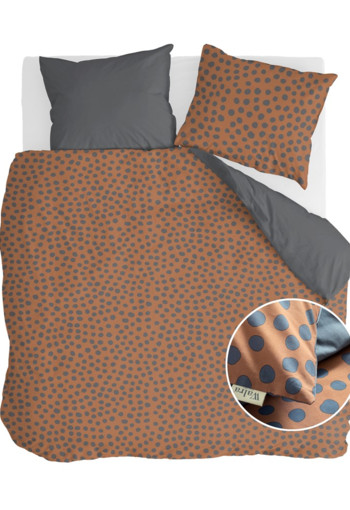 Walra Dekbedovertrek Spots & Dots Cognac