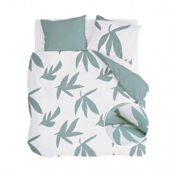 Walra Dekbedovertrek Simple Leaves Groen
