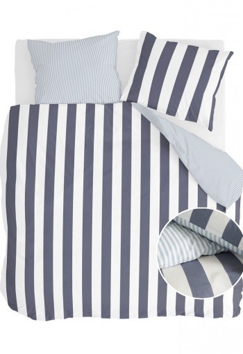 Walra Dekbedovertrek Classic Stripe Blauw