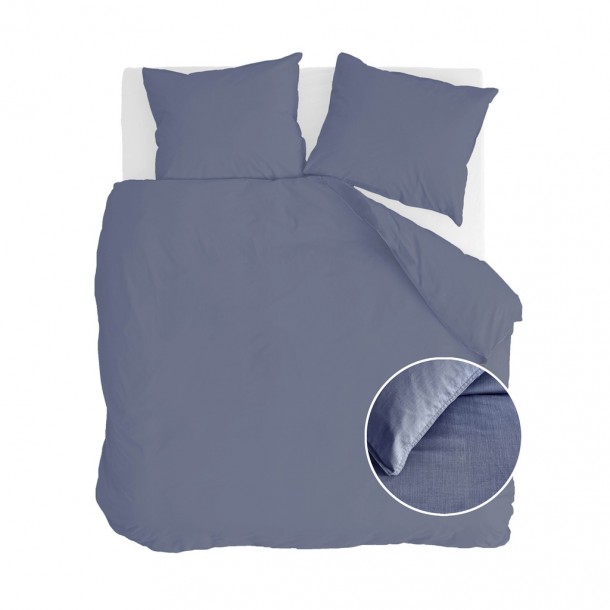 Walra Dekbedovertrek Vintage Cotton Blauw