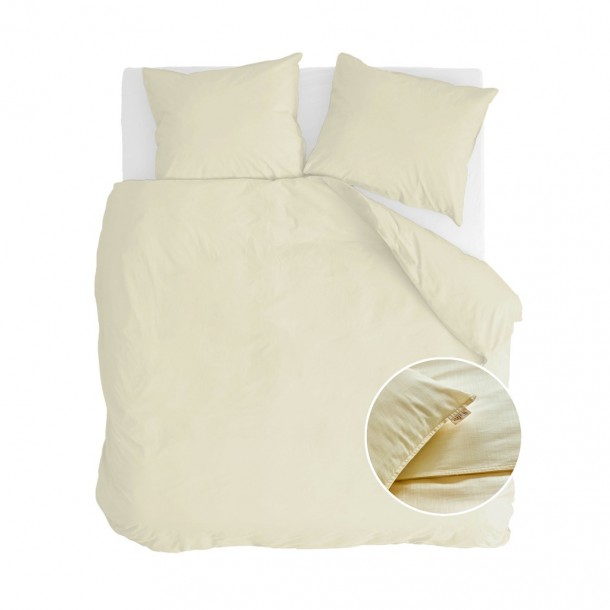 Walra Dekbedovertrek Vintage Cotton Geel