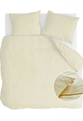 Walra Dekbedovertrek Vintage Cotton Geel