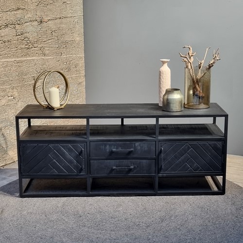 Jax Door / Drawer TV Cabinet Black