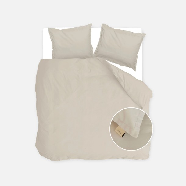 Walra Dekbedovertrek Vintage Satin Zand